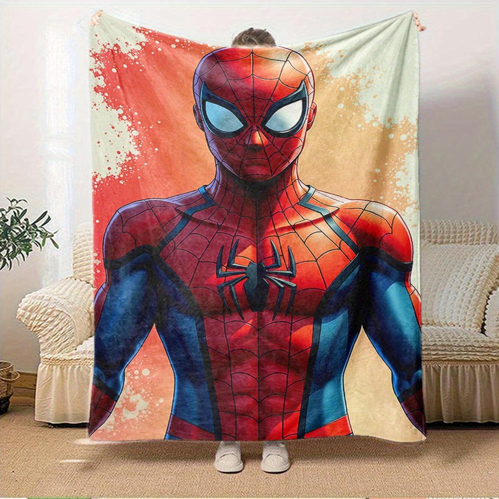 1pc Flannel Spider-Man Webbed Wonder Sofa Throw Blanket, Superhero