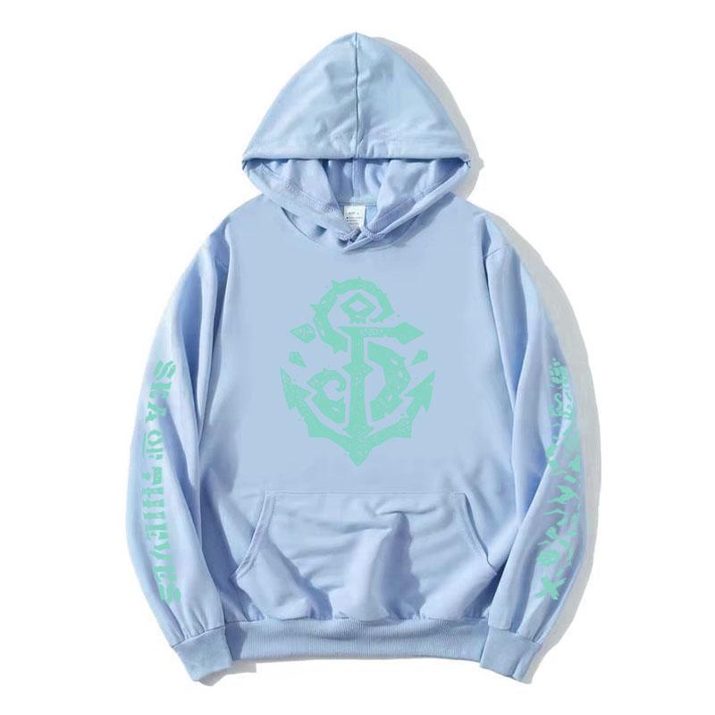Sea of Thieves Herní Potisk Mikiny s Kapucí Dlouhý Rukáv Volné Ležérní Mikiny s Kapucí Oblečení Streetwear Unisex Grafické Topy