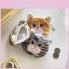 Adorable Striped Cat Plush Coin Pouch For Children Perfect For Headphones And Small Items