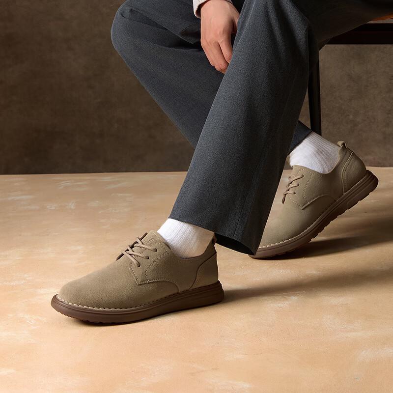 HAUT TON Men's Suede Low-Top Casual Shoes