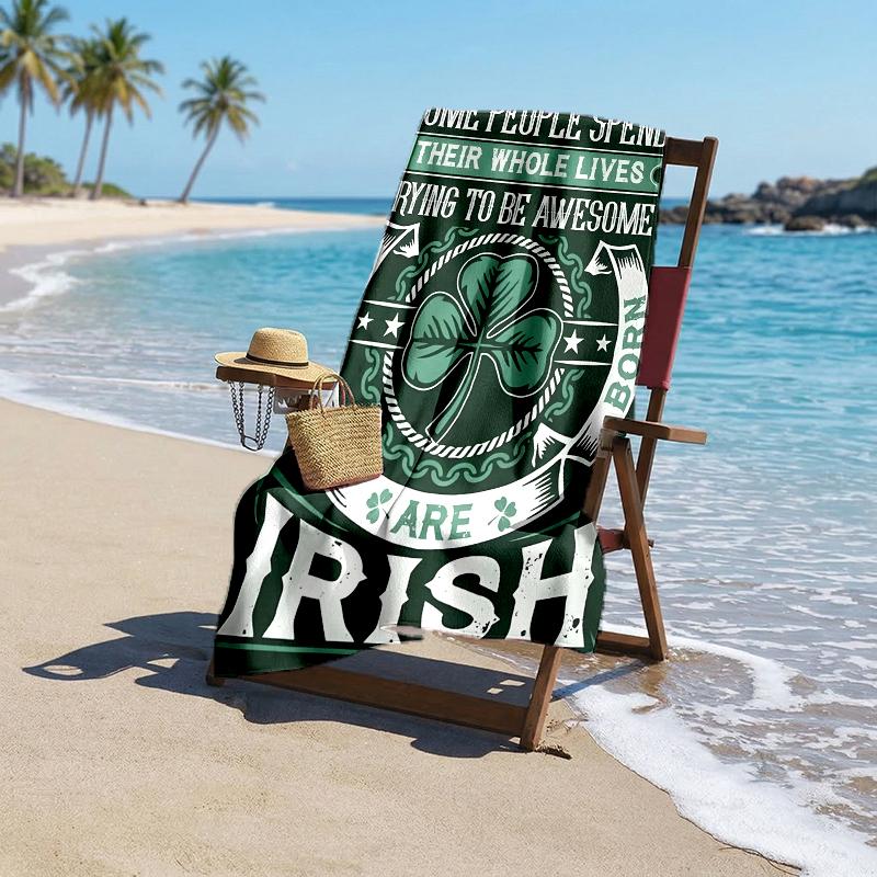 Irish Fashion Beach Towel: Ideal for Summer Adventures Soft, absorbent and quick drying suitable for swimming and bathing