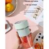 350ML Mini Home Electric Juicer Bærbar USB-lading med halmjuicekopp fruktmaskin
