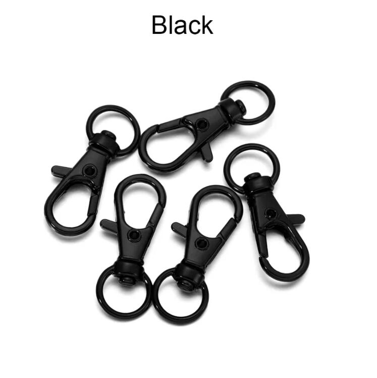 10Pcs/Lot Swivel Lobster Clasp Hooks Keychain Split Key Ring Connector for Bag Belt Dog Chains DIY Jewelry Making Findings