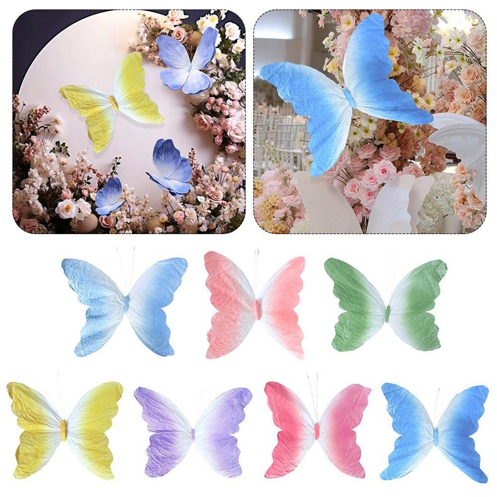 

Hanging Artificial Paper Butterfly 30cm Baby Shower Decoration NEW Party Decoration Wedding Venue рожевий червоний колір