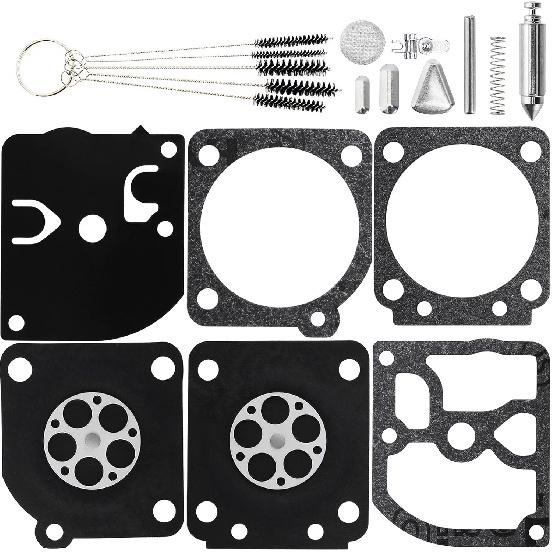 Pack of 2 Carburetor Rebuild Kit Compatible with Zama RB-69 C1Q-S32 C1Q-S46 C1Q-S46A C1Q-S61 C1Q-S61 C1Q-S61A C1Q-S61B C1Q-S61C C1Q-S61D C1Q-S61E