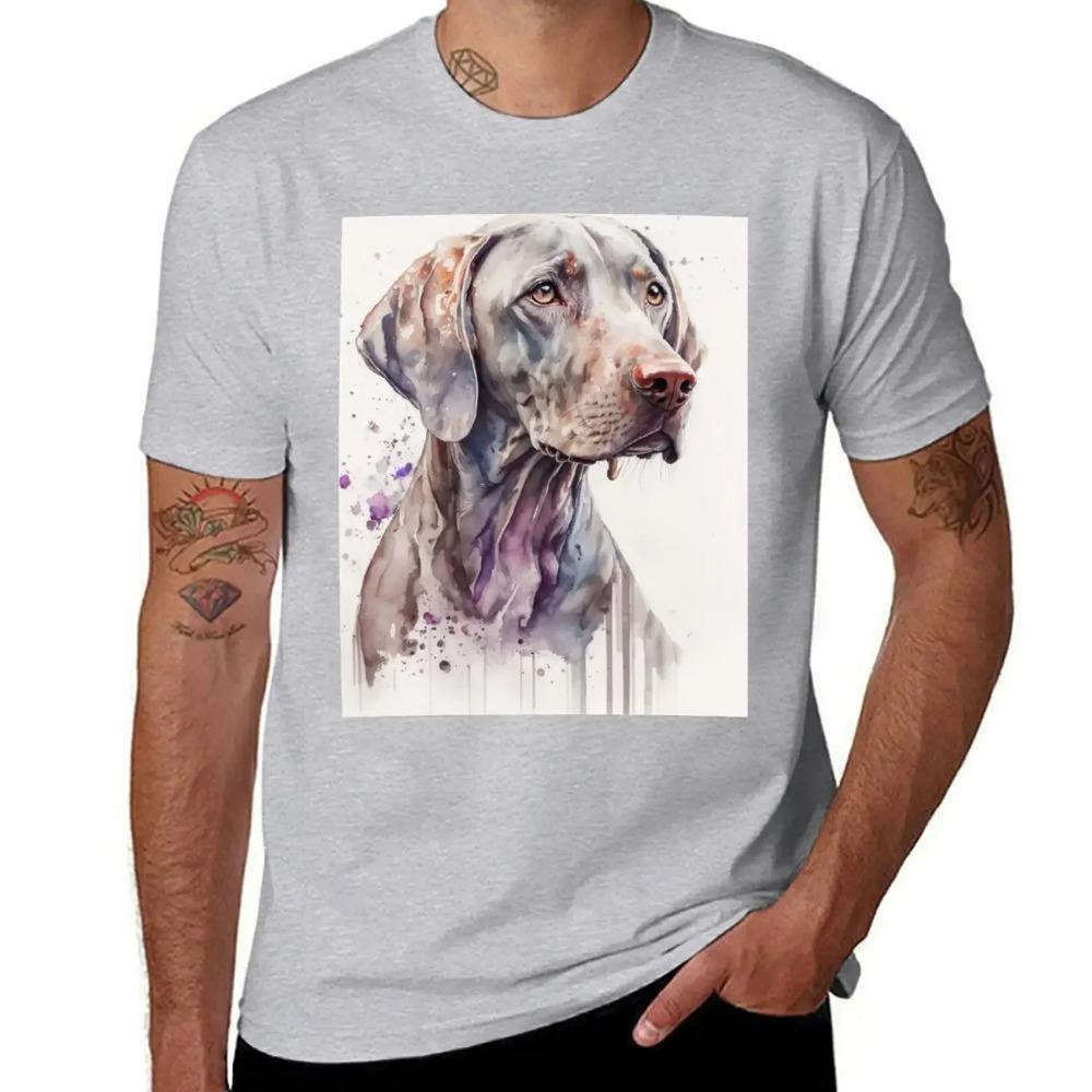 Original Watercolor Weimaraner T-Shirt  Design Your Own Tees Sublime  Designer T Shirt Men