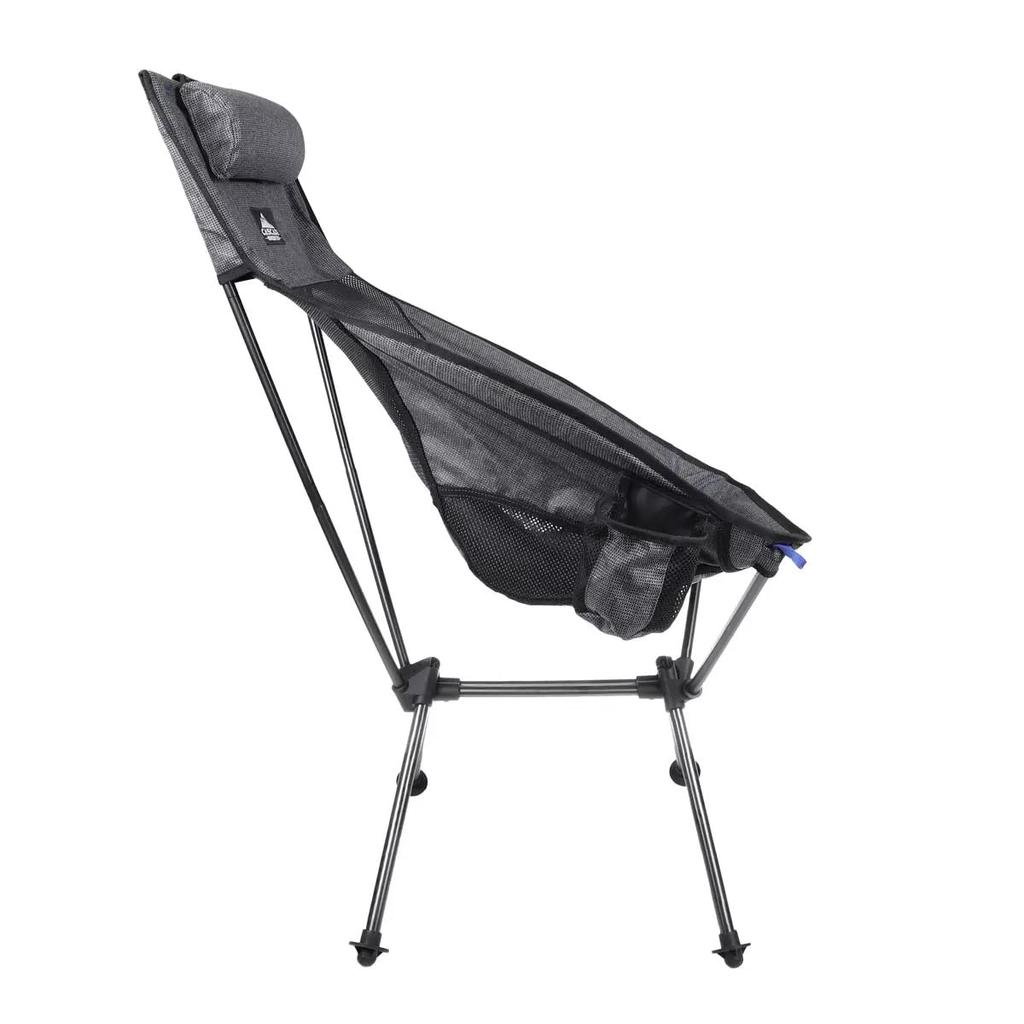 Cascade Ultralight High Back Camp Chair with Carry Bag for Outdoor Beach Sports Events (Gray)