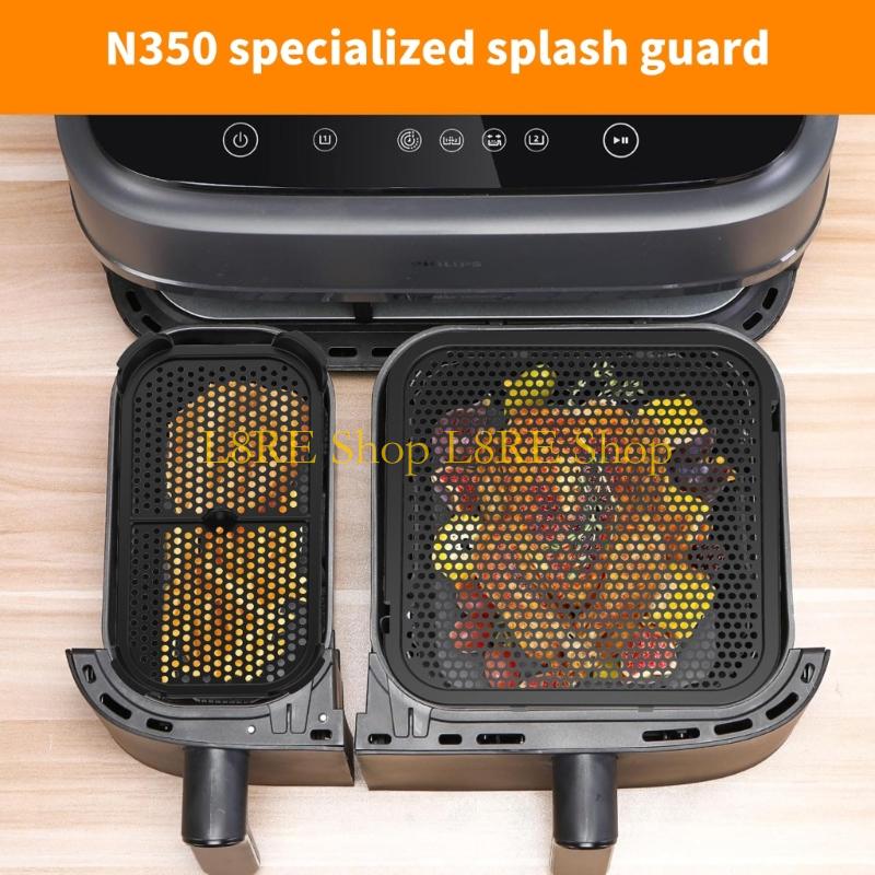 L8RE Pack Of 2 Heat Resistant Silicone Splash Guards For Duals Basket Air Fryers Use China Mainland