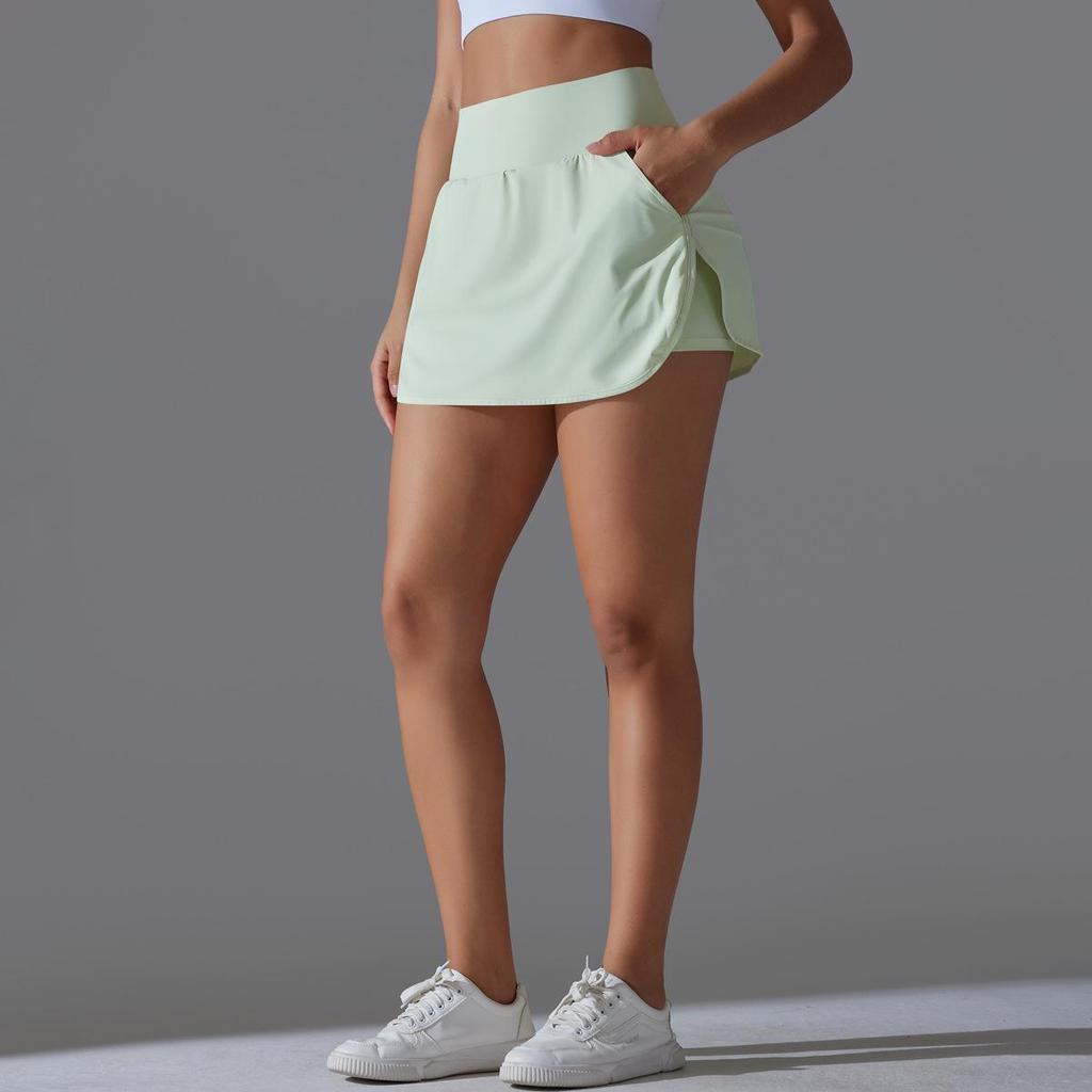 Women's Quick-Dry Anti-Exposure Skort for Tennis, Badminton, and Yoga - High Waist Summer Activewear.