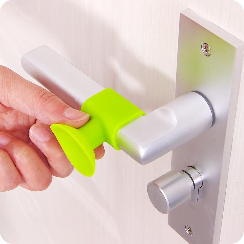 Silicone Door Handle Lock Suction Cup Wall for Anti-Collision Silencer Protective Pad CLE