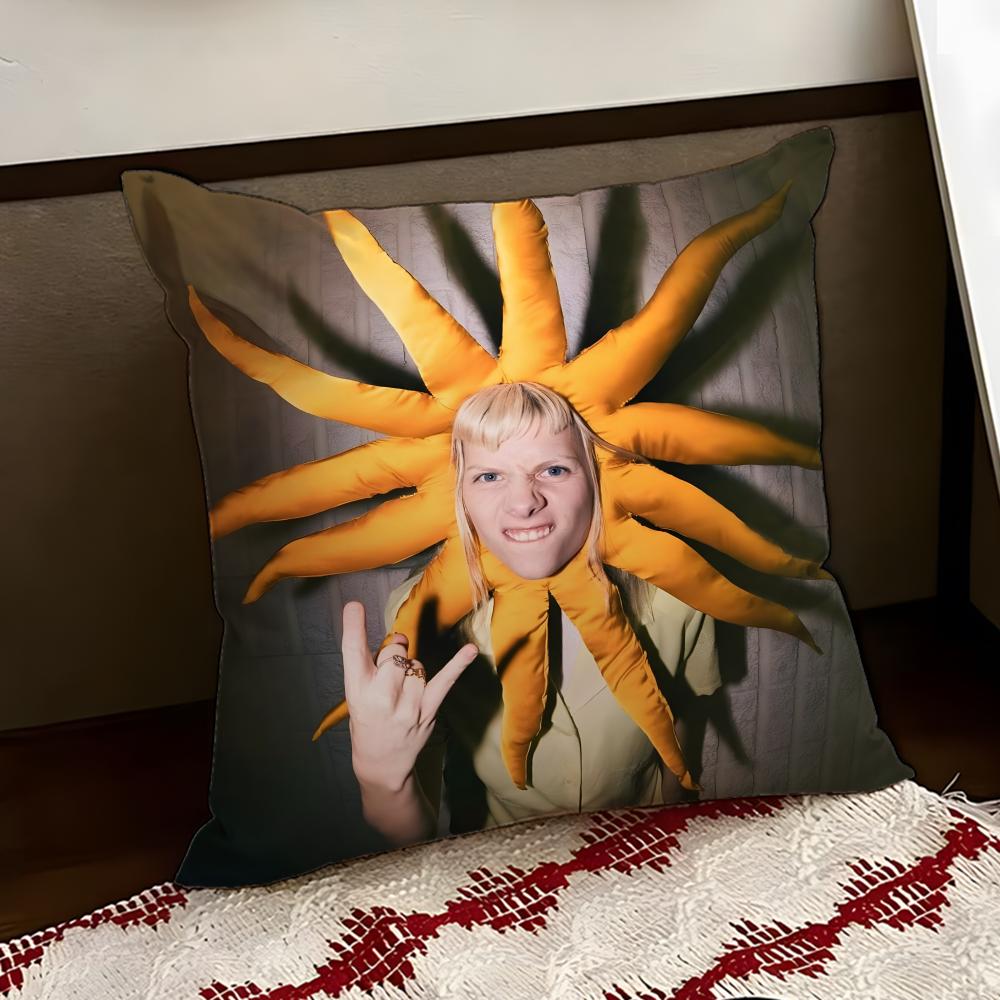 Famous SingerAAuroraMusic Cushion Cover Reversible Soft Durable Pillow Cover Home Car MultiScene Use for Daily Comfort