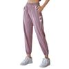 Juyitang Women's High-Waist Striped Yoga Leggings - Summer Slim Fit Nine-Point Running Pants