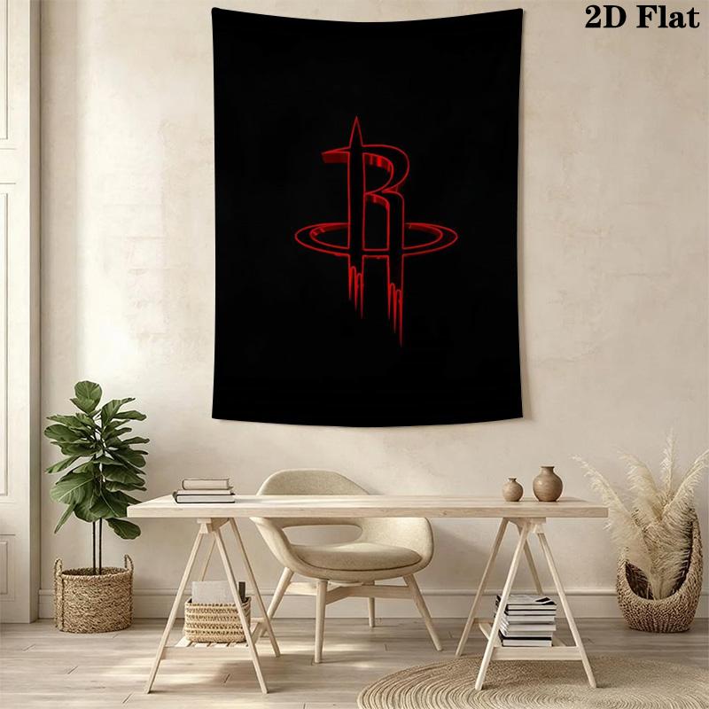 Rockets Logo Design Threepiece Set 1 Duvet Cover 2 Pillowcase Without Core Bedding Set Soft And Comfortable Christmas Birthday Gift