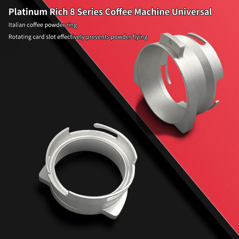 Drehbarer Kaffeemaschinen-Griffring aus Aluminiumlegierung Verhindert Kaffeespritzen Für Breville 8 Serie 3-Nasen-Siebträger 54mm