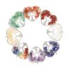 Seven-Color Crystal Tree of Life Necklace with Heart-Shaped Stone Root N36