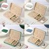 Velvet Jewelry Organizer With Mirror For Rings Necklaces And Earrings