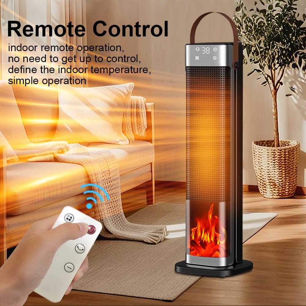 2000W Electric Heater Heating Fans Portable Electric Space Heater PTC Fan Heater Household Hot Air Blower with Remote Control