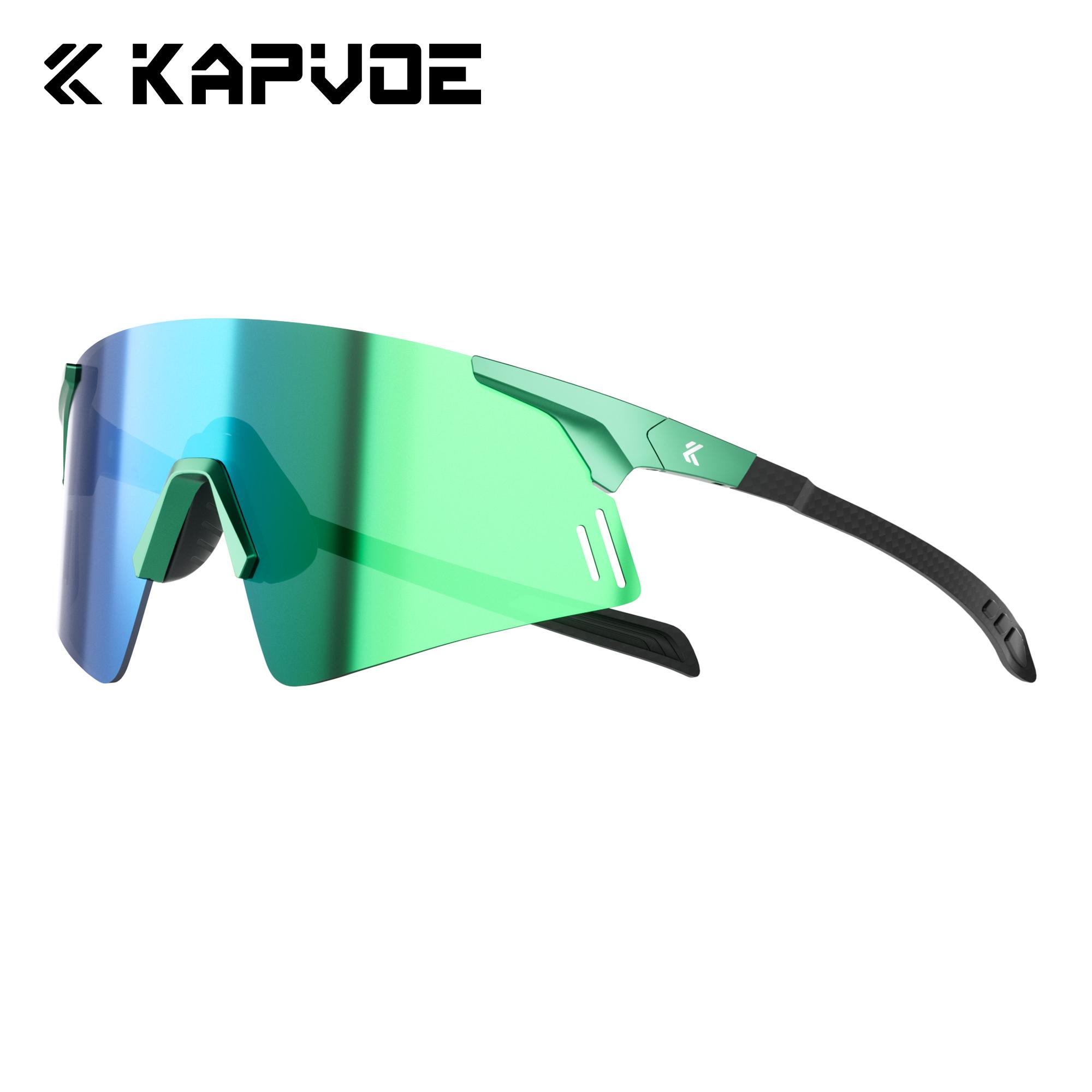 

Kapvoe Real Carbon Fiber Sunglasses Lightweight Cycling Glasses UV400 MTB Bike Photochromic Running Glass for Men Sports Eyewear