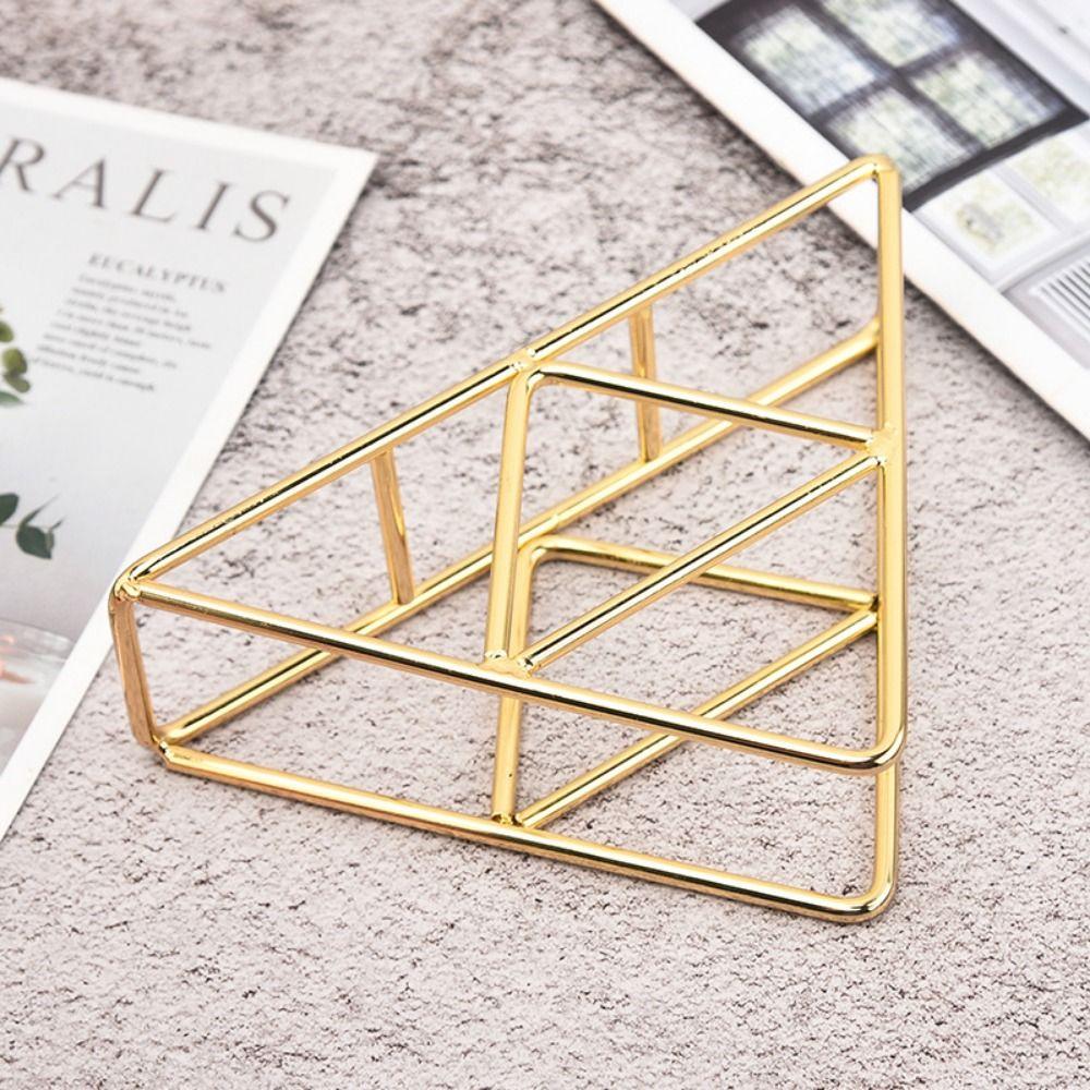 European Style Triangle Napkin Holder High-end Hollow Tissue Rack Dining Table