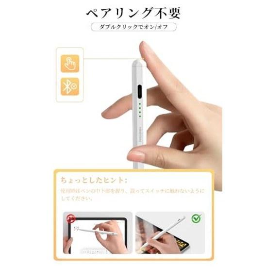 Touch pen iPad Pencil Apple palm rejection magnetic attachment tilt sensing high sensitivity includes 4 replacement nibs compatible from 2018 onwards