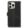 For iPhone 15 Pro Split Leather Stand Cover Multiple Card Slots Wallet Phone Case with Strap
