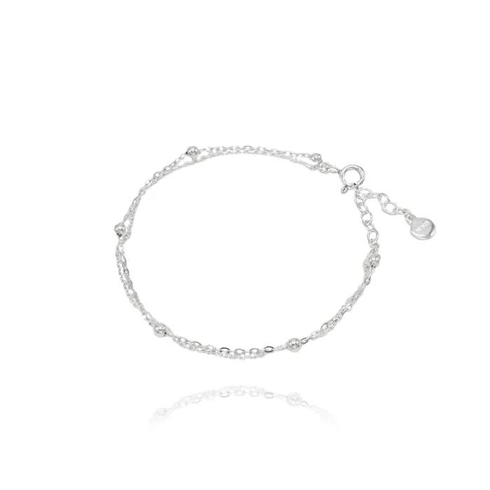 Fabiana Layered Double Strand Silver Bracelet (925 Silver)
