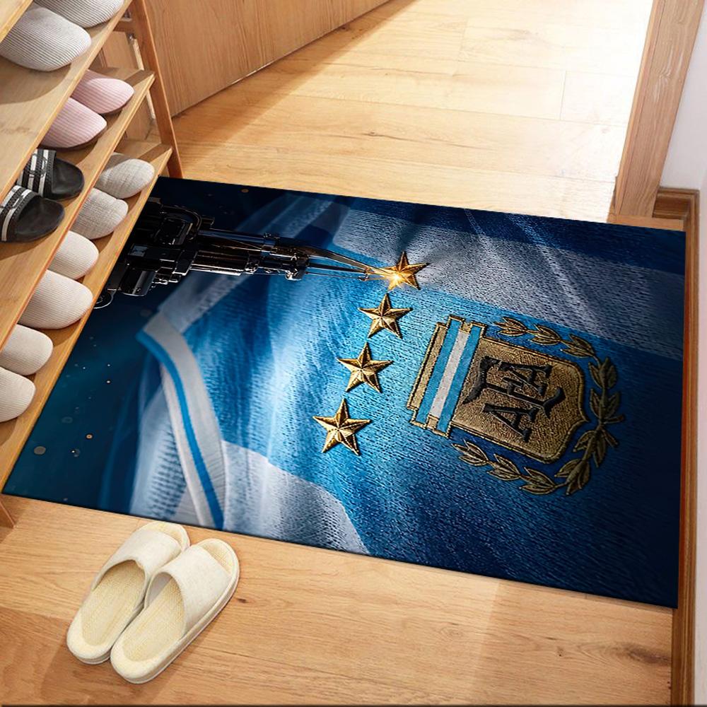 Argentina Sparkle Flag Square Rugs Are a Great Choice for Living Rooms, Bedrooms, Home Décor, and As Gifts.