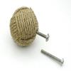Jute Rope Handmade Knobs Drawer Pulls for Cabinets, Wardrobes Kitchen Cupboards Nautical Knob Hardware Vintage Decor, 50 Mm Set of 10
