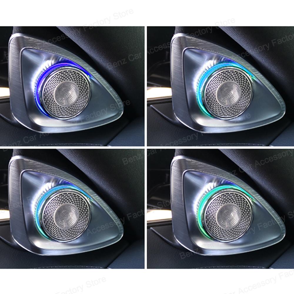 2025 Hot Racing Grills 64 Colors LED Air Vents 3D Rotating Tweeter Speaker For Mercedes Benz W213 E-Class Coupe AMG E43 E53 E250