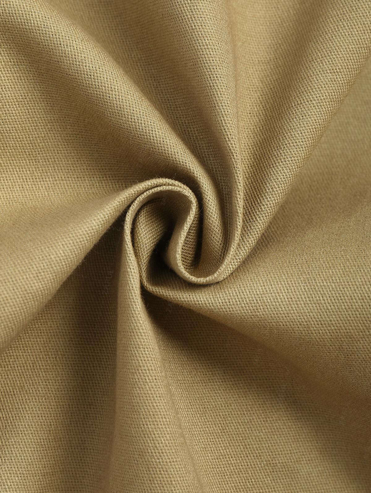 ZAFUL Однотонные брюки карго широкого кроя на кулиске с карманом на молнии M света кофе — фото 7