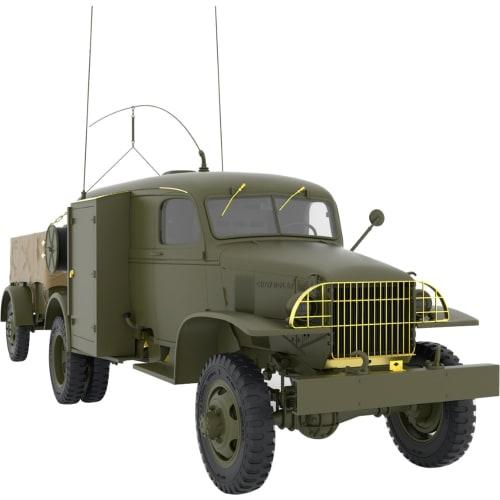 

Miniart 1/35 Scale American K-51 Radio Truck and K-52 Trailer Interior Kit Plastic Model Kit MA35418