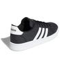 Adidas Neo Grand Court Synthetic Leather Canvas Comfortable Versatile Breathable Low-Top Skate Shoes Kids Sneakers Gray Black EG1517