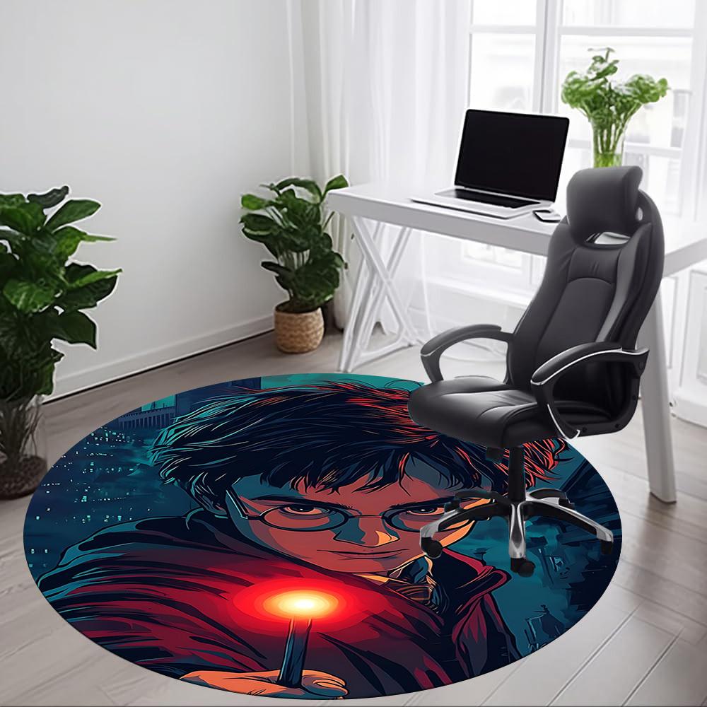 1pc Harry Potter Office Round Area Rug, Under Office Chairs Bedroom Living Room Home Decor  A1022231