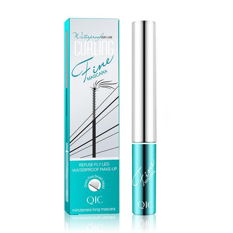 Beauty Small Brush Mascara Slim curly naturally non caking waterproof fine brush mascara Brighten Eyelashes Long Curly Shiny Long Lasting Curling