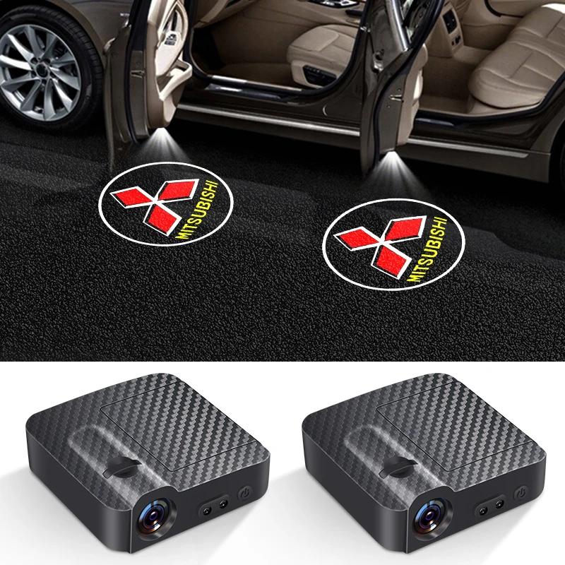 Smart Car Door Welcome LED Light Projector Logo Photosensitive Lamp For Mitsubishi Ralliart Lancer EX Outlander Evo X RVR Mirage