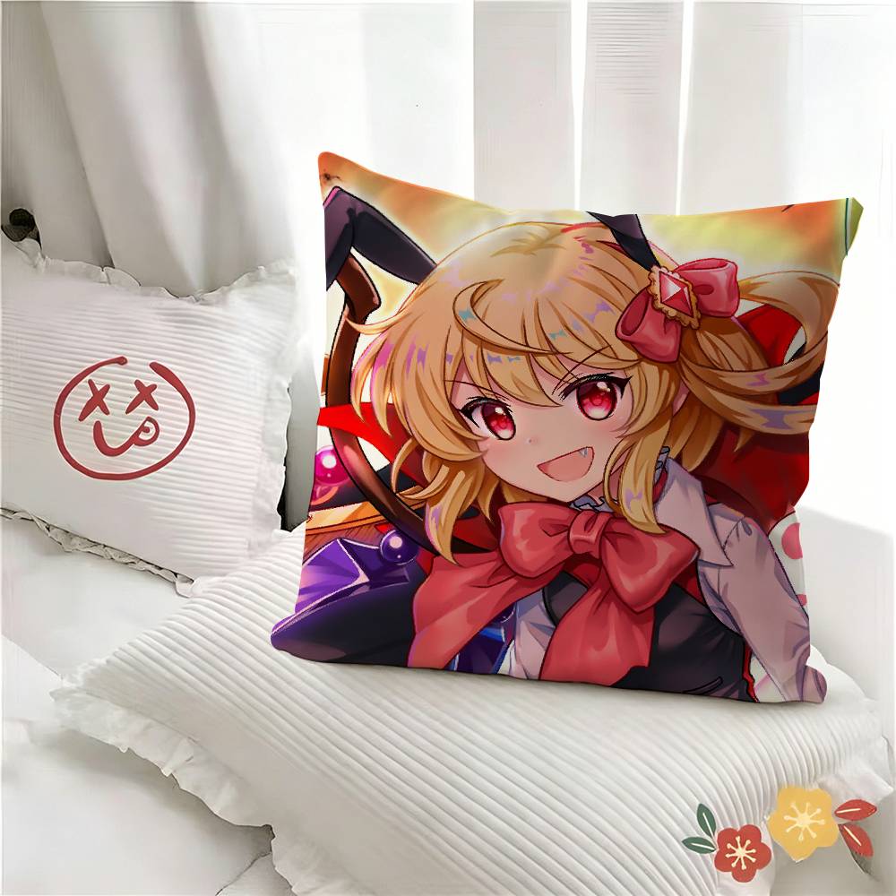Pc Cartoon Flandre Scarlet Pillow Case Fashion Square Pillowcase Bedroom Sofa Room Ins Decoration Leisure