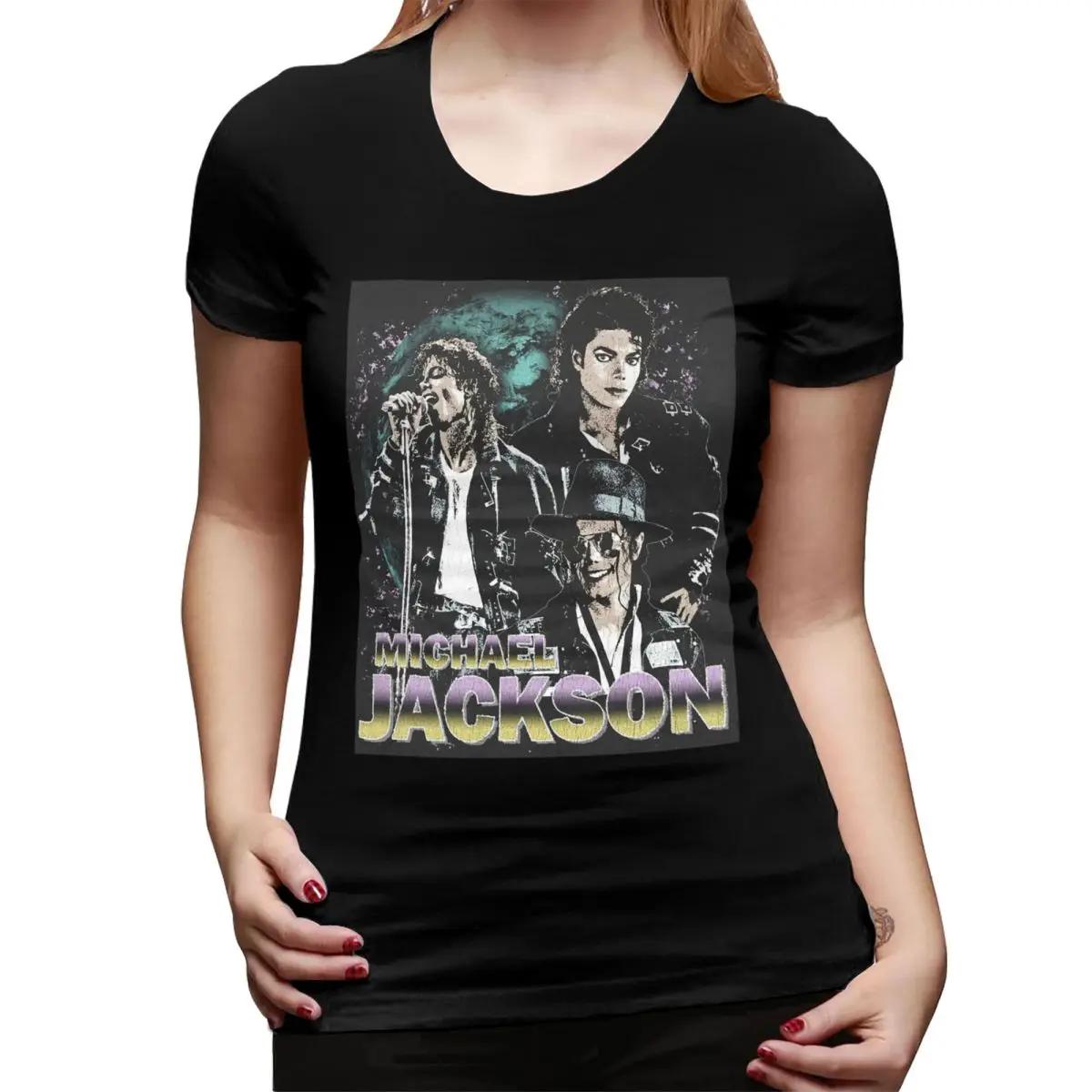 

Michael Jackson TShirt for Women Crew Neck Streetwear T Shirts Womens Tees Short Summer Clothes Tops 4XL
