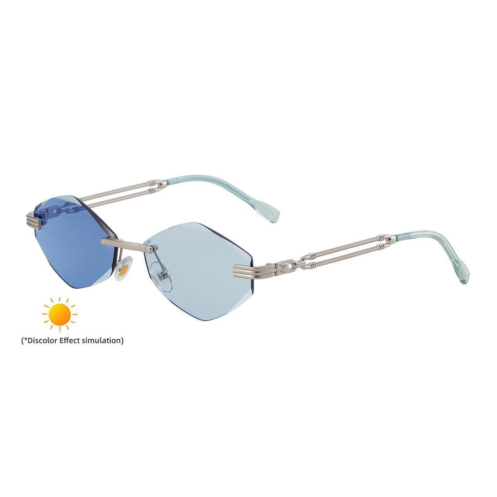 JYL TS Women's Photochromic Rimless Polygon - Unique Sun Shades WF-5G298