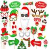 32-Piece Christmas Party Photo Props Set with Hat and Gift Box