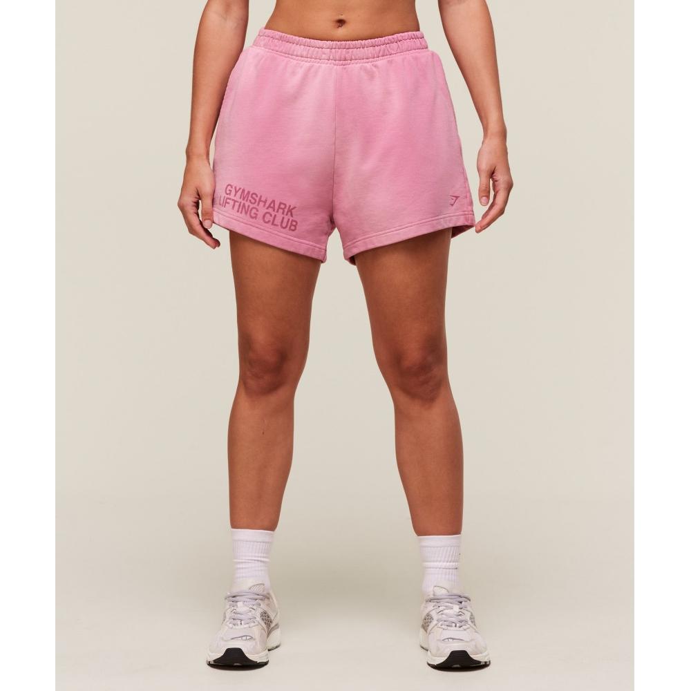 Gymshark Summer Tie Dye Graphic Shorts Sunset Pink Wash B3b7v Kcsz