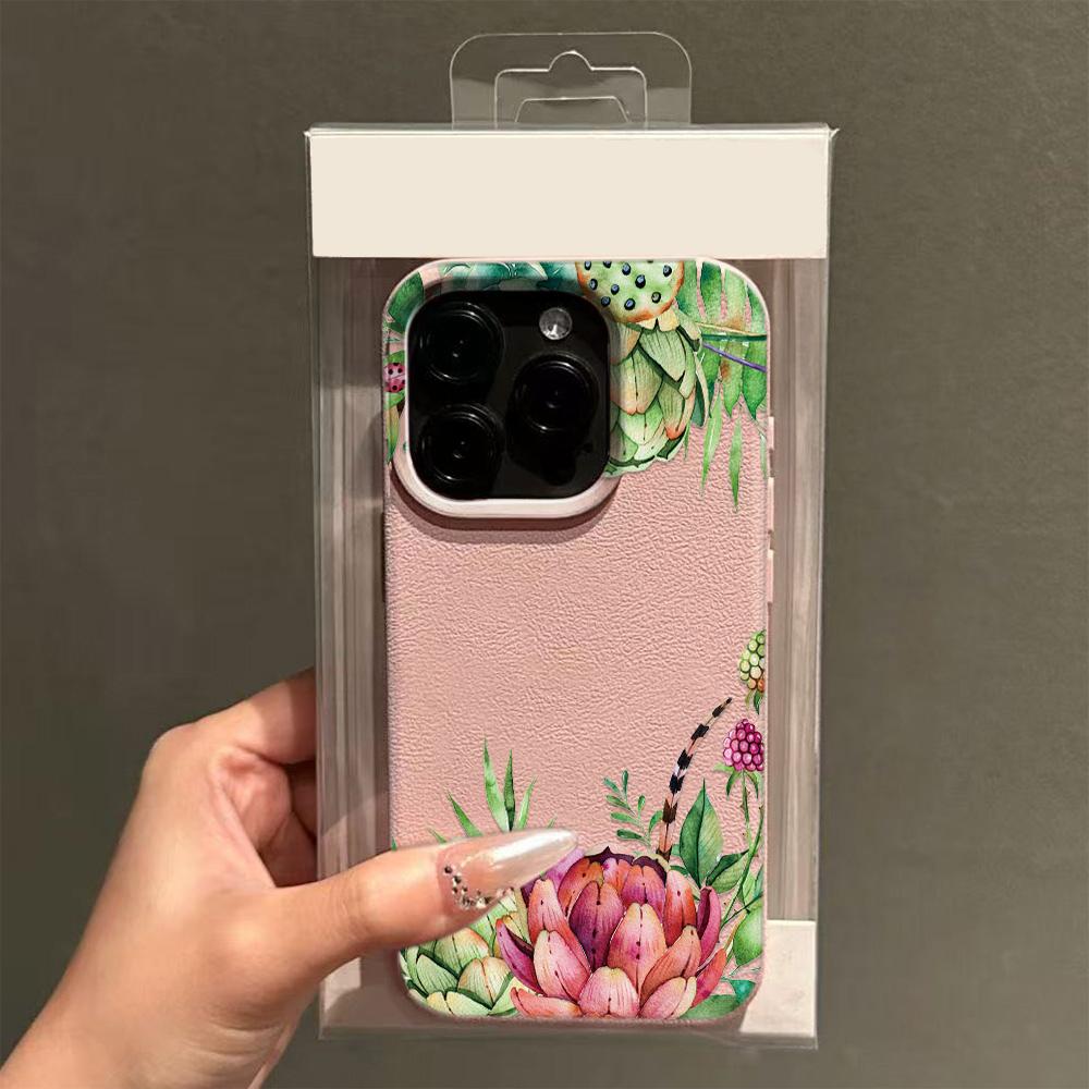 Vintage Floral Phone Case For Iphone 17 16 Plus 15 Pro Max 11 13 12 14 17E 16E Thin Shockproof Bumper Cover Fundas