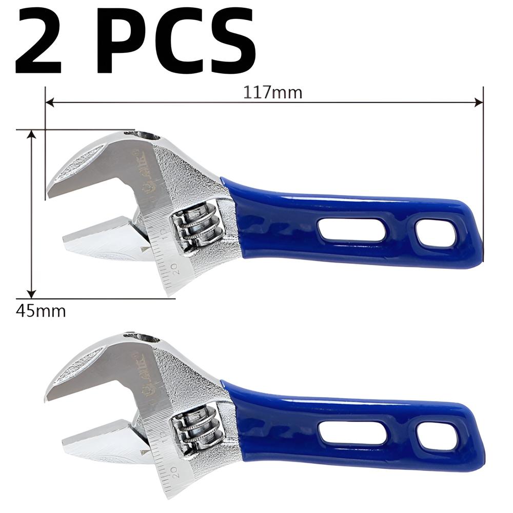 Deli Adjustable Spanner PVC Coated Handle Stainless Steel Universal Spanner Hand Tool 4 Inch Household Multifunctional Wrench