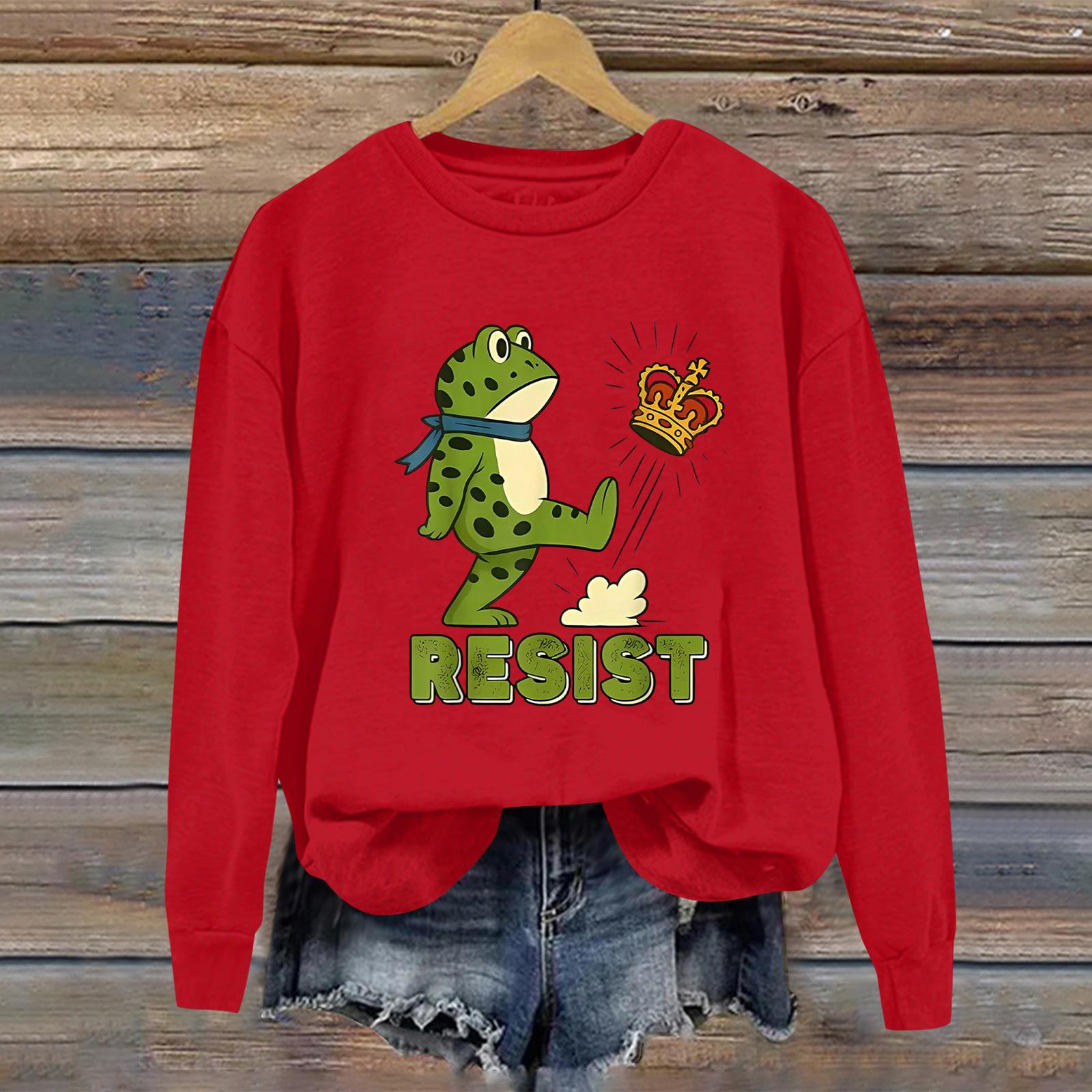 

Женские модные повседневные универсальные свитшоты с длинным рукавом и круглым вырезом M красный