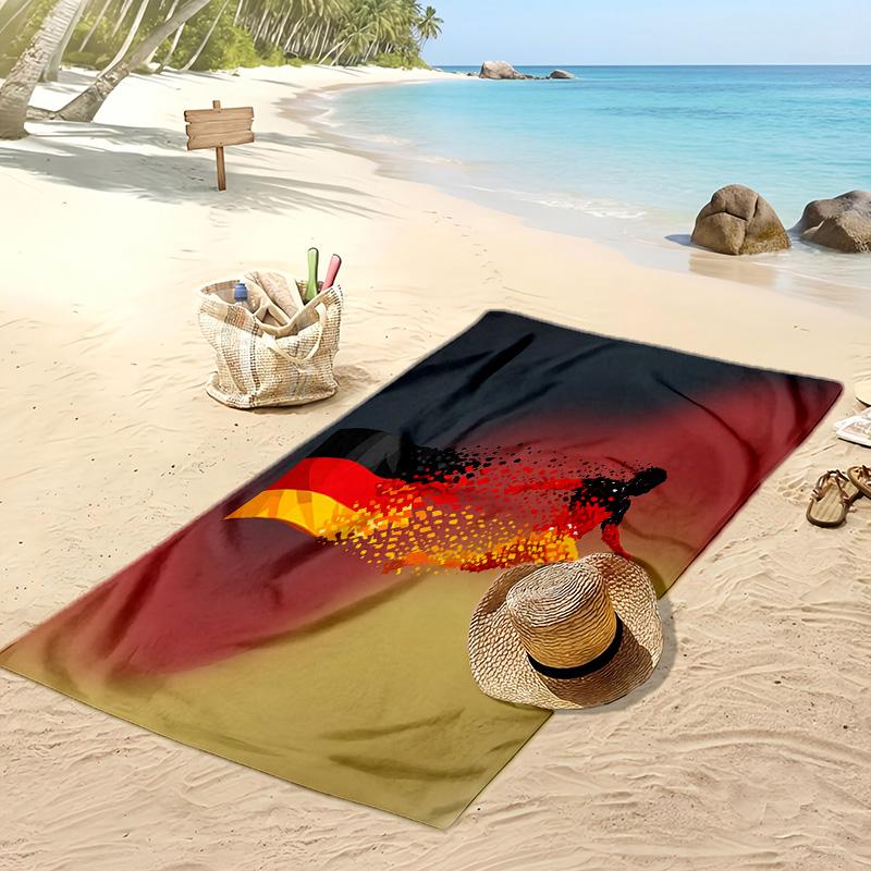 Asciugamano da Spiaggia Stampa Calcio Germania Asciugatura Rapida Super Assorbente Morbido Asciugamano da Bagno per Nuoto Spiaggia Viaggio Souvenir Regalo per Fan