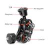 Double Ball Arm Camera Mount 1/4-inch Thread Aluminum Alloy Rotatable Ball Head LED Fill