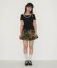 Ronron Pleats Banding Mini Skirt Camouflage