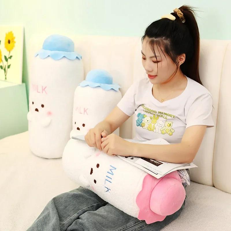 Soft Cartoon Milk Bottle Pillow Kawaii Stuffed Cotton Plush Toys Baby's Bottle Doll For Boys And Girls Christmas Birthday Gifts
