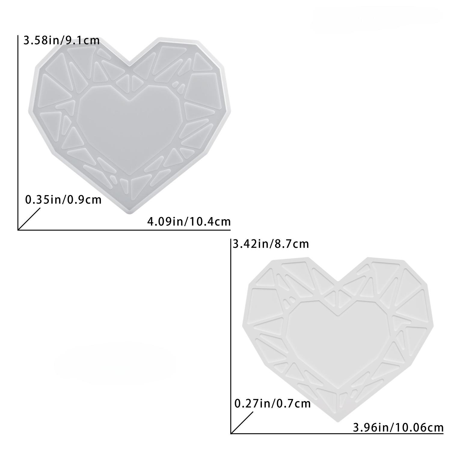 

DIY Mesh Heart Coaster Resin Mold for Coffee Cups, Plaster Coasters, Silicone Mold, Desktop Storage