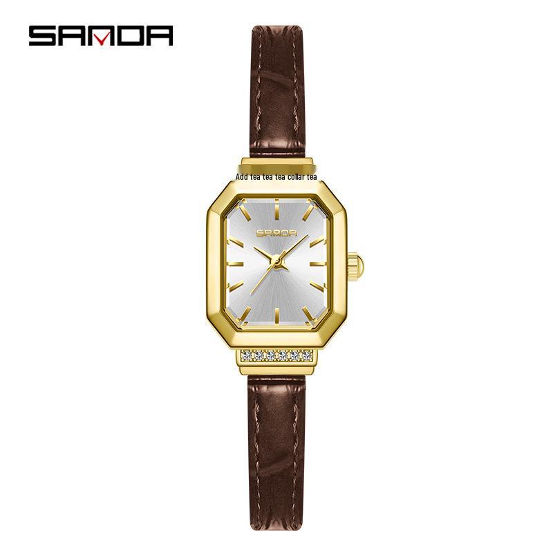 SANDA Women s Octagonal Quartz Waterproof Watch for Commuting & Broadcasts