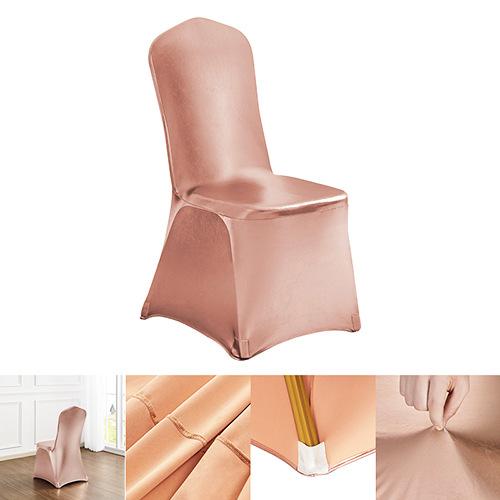 Factory Direct Supply Gold Silver Elastic Chair Cover for High-End Hotel Events and Weddings Birthday Party Holiday Decoration